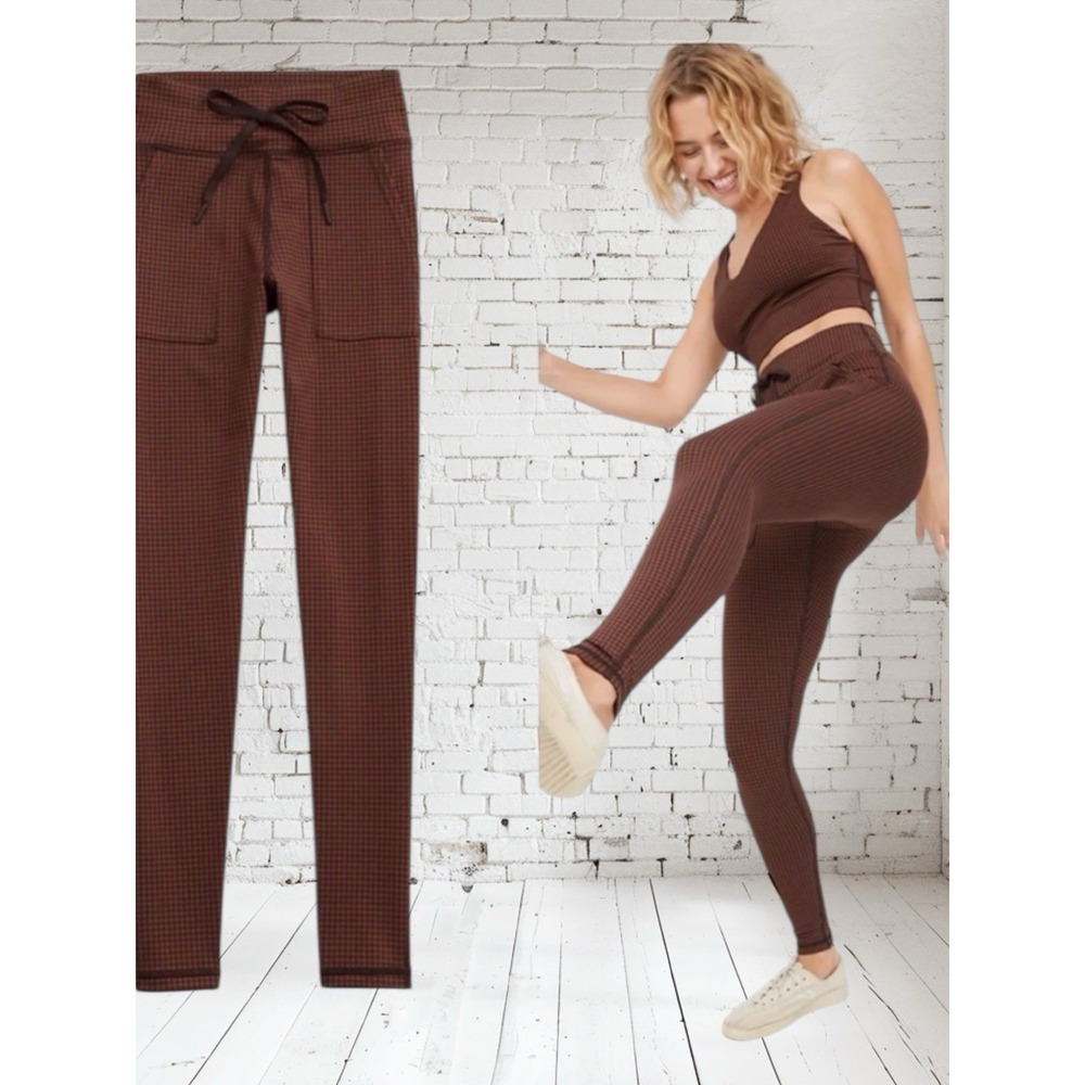 Offline By Aerie houndstooth‎ Joggers Drawstring Waist Waffle Y2k Style L